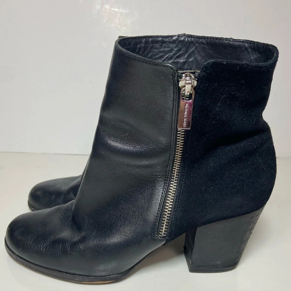 Michael Kors Ankle zip heel leather boots Sz  9.5 - Picture 4 of 11